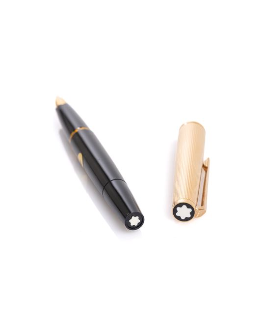 MONTBLANC 万年筆 ペン先18金 黒×ゴールド 写真7